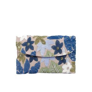 8596 Floral Clutch Purses Summer Embroidery Purses Sequin Unique Beaded